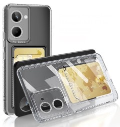 Накладка силиконовая Clear Case для Realme 10 Pro 5G с кардхолдером прозрачная