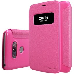 Чехол-книжка Nillkin Sparkle Series для LG G5 розовый