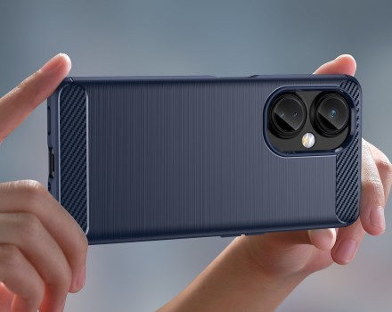 Накладка силиконовая для OnePlus Nord CE 3 Lite карбон сталь синяя