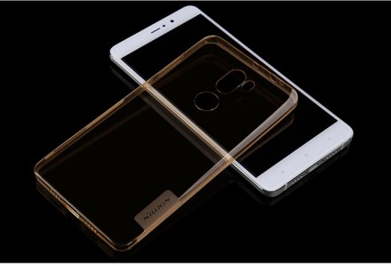 Накладка силиконовая Nillkin Nature TPU Case для Xiaomi Mi 5S Plus (5.7&quot;) прозрачно-золотая