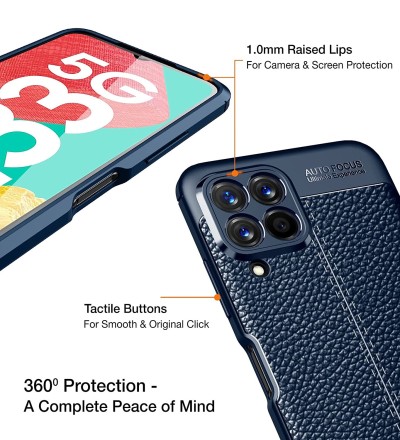Накладка силиконовая для Samsung Galaxy M33 5G M336 под кожу синяя