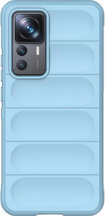 Накладка силиконовая для Xiaomi 12T / Xiaomi 12T Pro противоударная голубая
