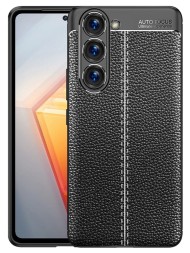 Накладка силиконовая для Samsung Galaxy S23 Plus S916 под кожу чёрная