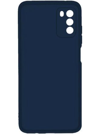 Накладка силиконовая Silicone Cover для Samsung Galaxy A03s A037 синяя