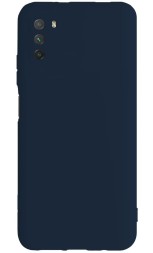 Накладка силиконовая Silicone Cover для Samsung Galaxy A03s A037 синяя