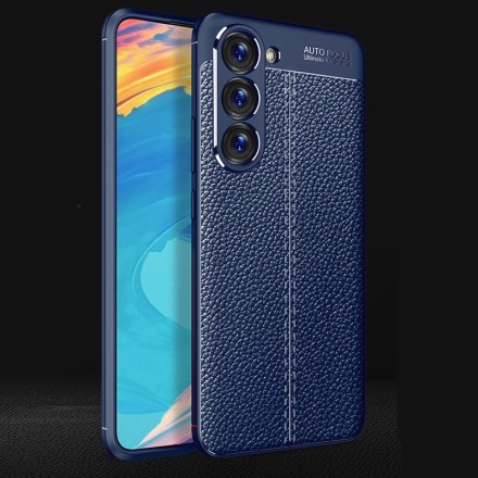 Накладка силиконовая для Samsung Galaxy S23 Plus S916 под кожу синяя