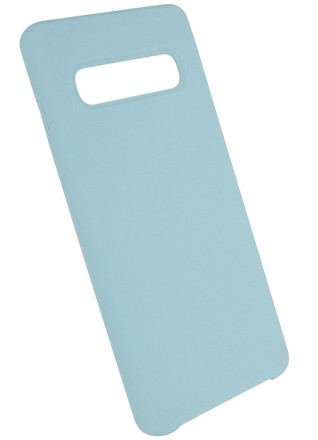 Накладка силиконовая Silicone Cover для Samsung Galaxy S10 Plus G975 голубая