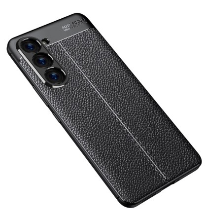 Накладка силиконовая для Samsung Galaxy S23 S911 под кожу чёрная