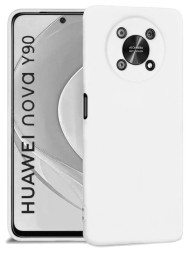 Накладка силиконовая Silicone Cover для Huawei Nova Y90 белая