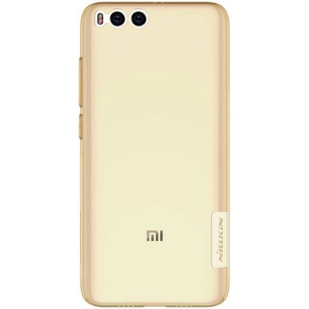 Накладка силиконовая Nillkin Nature TPU Case для Xiaomi Mi 6 прозрачно-золотая