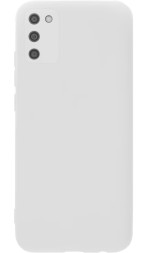 Накладка силиконовая Silicone Cover для Samsung Galaxy A03s A037 белая