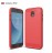 Накладка силиконовая для Samsung Galaxy J3 (2017) J330 под карбон и сталь красная