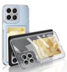Накладка силиконовая Clear Case для Realme 8 / Realme 8 Pro с кардхолдером прозрачная
