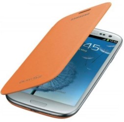 Чехол Flip Cover для Samsung i9300 Galaxy S III оранжевый