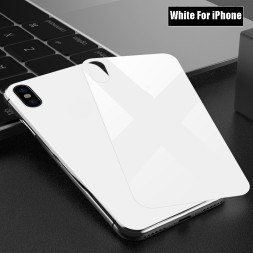 Защитное стекло для iPhone X полноэкранное 5D белое на заднюю часть