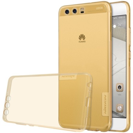 Накладка силиконовая Nillkin Nature TPU Case для Huawei P10 Plus прозрачно-золотая