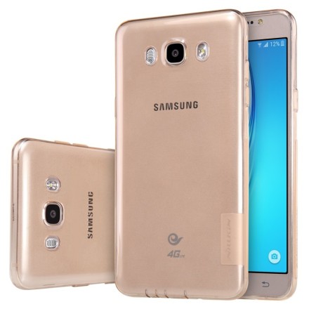 Накладка силиконовая Nillkin Nature TPU Case для Samsung Galaxy J5 (2016) j510 прозрачно-золотая