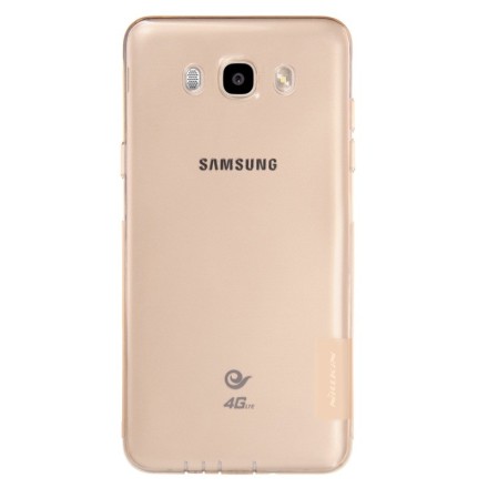 Накладка силиконовая Nillkin Nature TPU Case для Samsung Galaxy J5 (2016) j510 прозрачно-золотая