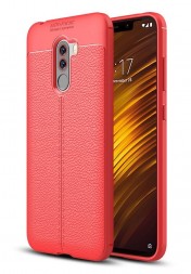 Накладка силиконовая для Xiaomi Pocophone F1 (Poco F1) под кожу красная