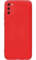 Накладка силиконовая Silicone Cover для Samsung Galaxy A03s A037 красная