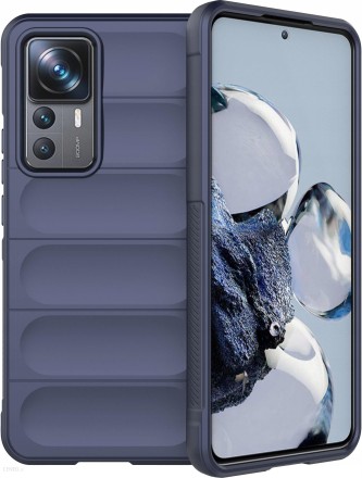 Накладка силиконовая для Xiaomi 12T / Xiaomi 12T Pro противоударная синяя