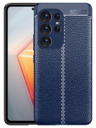 Накладка силиконовая для Samsung Galaxy S23 Ultra S918 под кожу синяя
