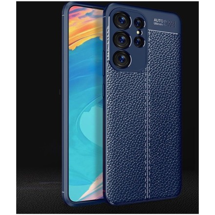Накладка силиконовая для Samsung Galaxy S23 Ultra S918 под кожу синяя