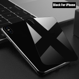 Защитное стекло для iPhone X полноэкранное 5D черное на заднюю часть