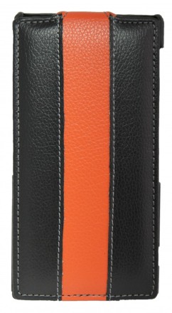 Чехол для Sony Xperia Z1 Черный с оранжевым