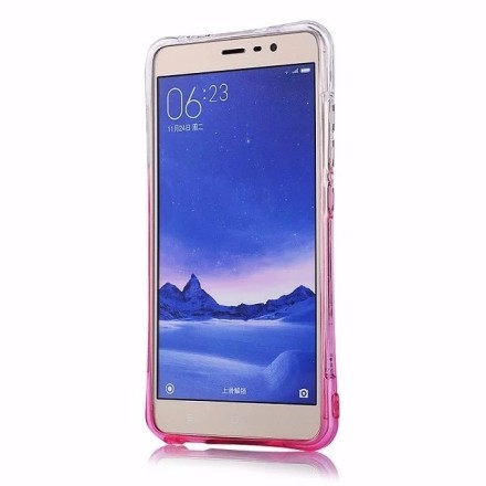 Накладка силиконовая для Xiaomi Redmi Note 4 прозрачно-розовая