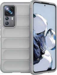Накладка силиконовая для Xiaomi 12T / Xiaomi 12T Pro противоударная серая