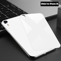 Защитное стекло для iPhone XR полноэкранное 5D белое на заднюю часть