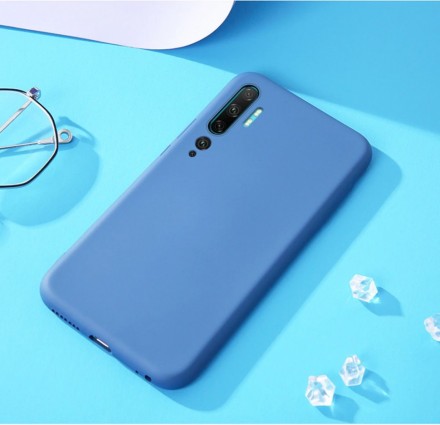 Накладка силиконовая Silicone Cover для Xiaomi Mi Note 10 / Mi Note 10 Pro синяя