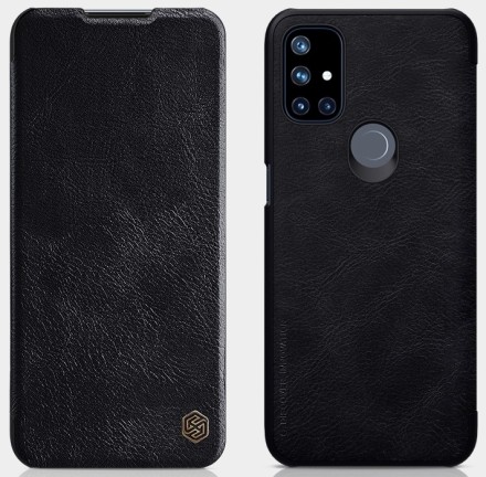 Чехол Nillkin Qin Leather Case для OnePlus Nord N10 5G Чёрный