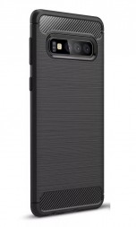 Накладка силиконовая для Samsung Galaxy S10 G973 карбон сталь черная