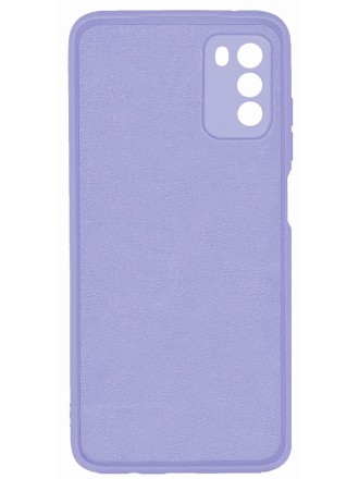 Накладка силиконовая Silicone Cover для Samsung Galaxy A03s A037 сиреневая