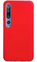 Накладка силиконовая Silicone Cover для Xiaomi Mi 10 / Xiaomi Mi 10 Pro красная