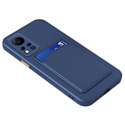 Накладка силиконовая Soft Touch для Poco X4 Pro 5G с кардхолдером синяя