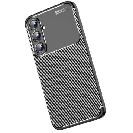 Накладка силиконовая для Samsung Galaxy A55 5G под карбон чёрная