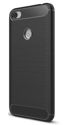 Накладка силиконовая для Xiaomi Redmi Note 5A Prime карбон сталь черная