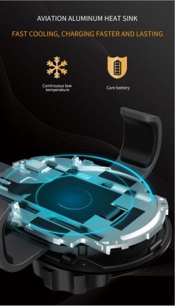 Автомобильный держатель универсальный Xiaomi 70mai Qi Wireless Charger с беспроводной зарядкой черный