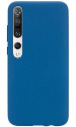 Накладка силиконовая Silicone Cover для Xiaomi Mi 10 / Xiaomi Mi 10 Pro синяя