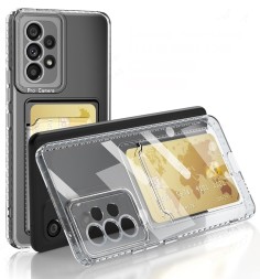 Накладка силиконовая Clear Case для Samsung Galaxy A13 4G A135 с кардхолдером прозрачная