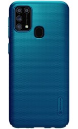 Накладка пластиковая Nillkin Frosted Shield для Samsung Galaxy M31 M315 Синяя