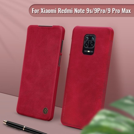Чехол Nillkin Qin Leather Case для Xiaomi Redmi Note 9 Pro / Note 9S красный