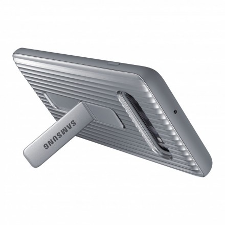 Накладка Samsung Protective Standing Cover для Samsung Galaxy S10 Plus SM-G975 EF-RG975CSEGRU серебристая
