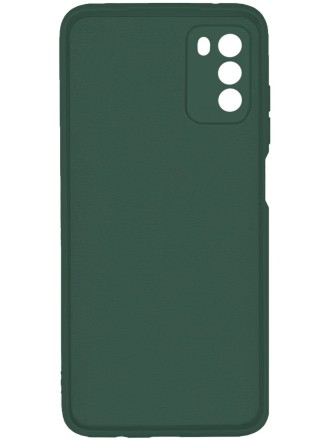 Накладка силиконовая Silicone Cover для Samsung Galaxy A03s A037 зелёная