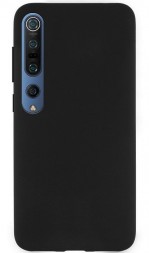 Накладка силиконовая Silicone Cover для Xiaomi Mi 10 / Xiaomi Mi 10 Pro чёрная