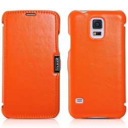 Чехол-книжка iCarer Luxury Series Leather Case для Samsung Galaxy S5 G900 оранжевый
