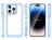 Накладка пластиковая для iPhone 15 Pro с силиконовой окантовкой голубая